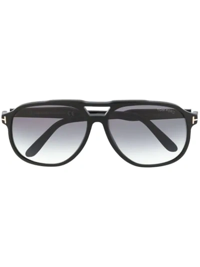 Tom Ford Aviator Tinted Sunglasses In Black