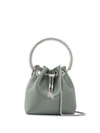 Jimmy Choo Bonbon Satin Clutch Bag In Green