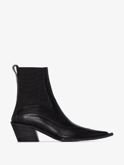 Haider Ackermann Black 50 Pointed Leather Ankle Boots