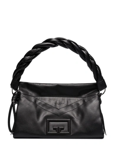 Givenchy Id93 Medium Leather Shoulder Bag In Black