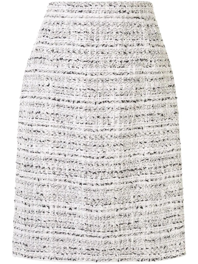 Giambattista Valli High-rise Tweed Pencil Skirt In White