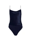 Alice And Olivia Harmon Bodysuit In Navy