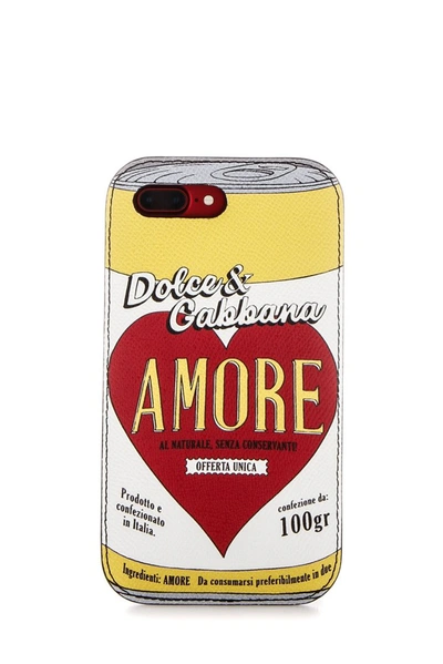 Dolce & Gabbana Amore Print Iphone 7 Plus Case In Multi