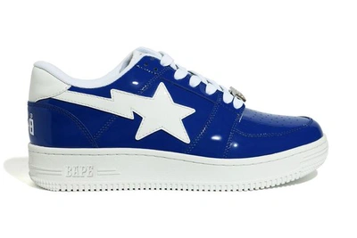 Pre-owned Bape A Bathing Ape Sta Patent Blue In Blue/white