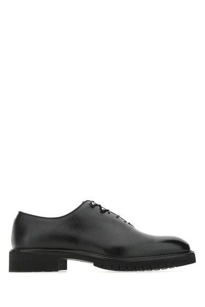 Ferragamo Salvatore  Francesina Lace Up Shoes In Black