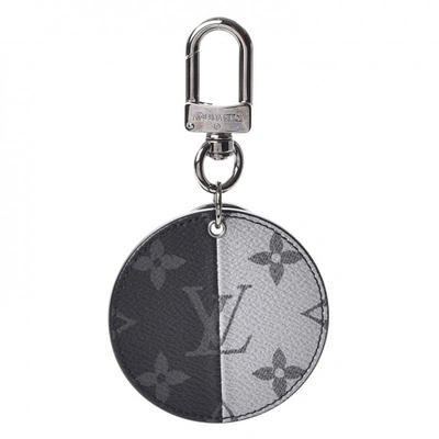 Pre-owned Louis Vuitton Bag Charm Monogram Eclipse Split Black/white/blue