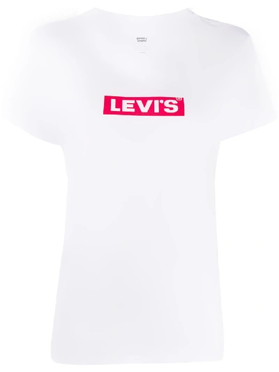 Levi's Logo Print Cotton T-shirt In White