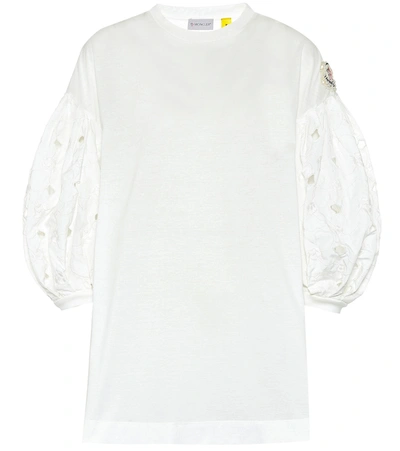 Moncler Genius 4 Moncler Simone Rocha Embellished T-shirt In White