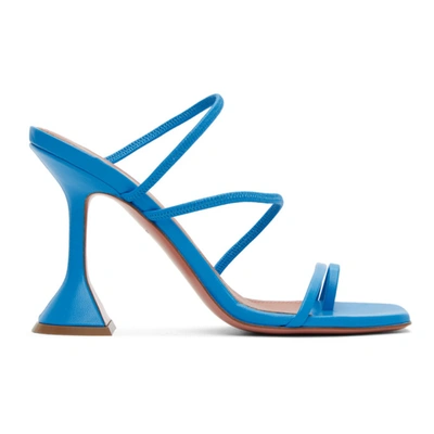 Amina Muaddi Naima Strappy Toe Loop Sandal In Blue