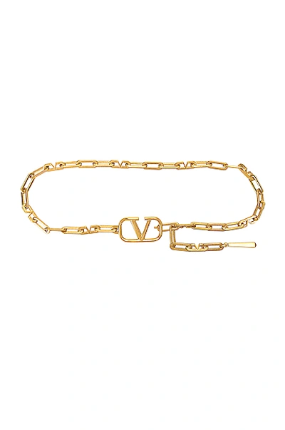 Valentino Garavani Chain Belt In Antique Brass