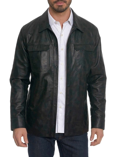 Robert Graham Colden Leather Jacket In M