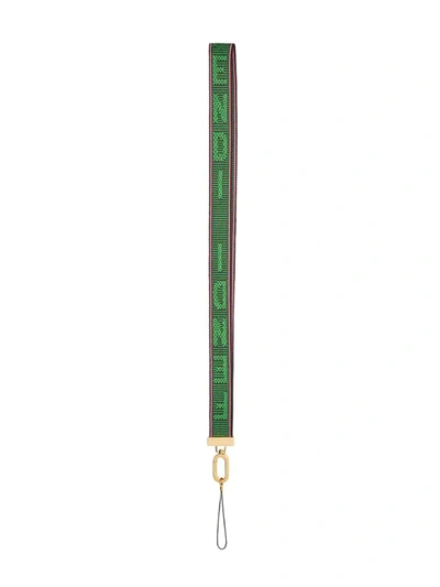 Fendi Smartphone Logo-print Wrist Strap In Green