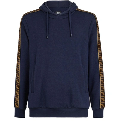 Fendi Cotton Jersey Sweatshirt. In Bleu