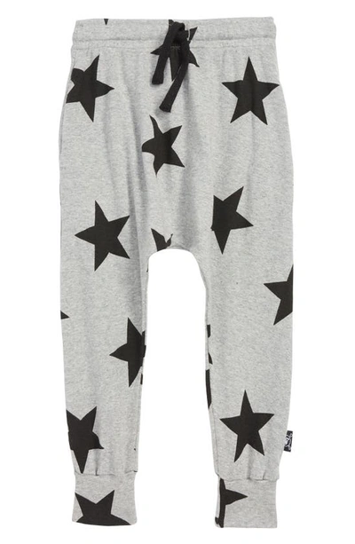 Nununu Unisex Star Baggy Pants - Little Kid In Heather Grey