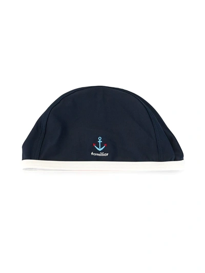 Familiar Kids' Embroidered-anchor Beach Hat In Black