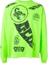 Gcds Graphic Print Sweatshirt In Green