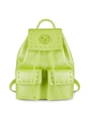 Valentino By Mario Valentino Simeon Preciosa Dollaro Leather Backpack In Lime