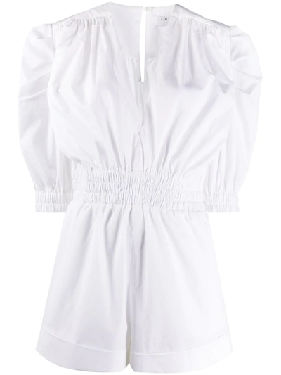 Iro Puff Sleeve Playsuit In White