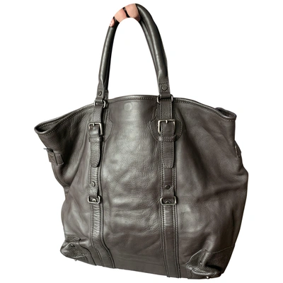 Pre-owned Reiss Leather Weekend Bag In Brown