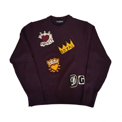 Pre-owned Dolce & Gabbana Wool Sweatshirt In Purple