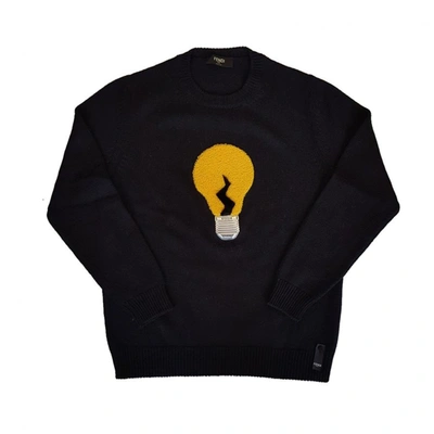 Pre-owned Fendi Wool Sweatshirt In Black