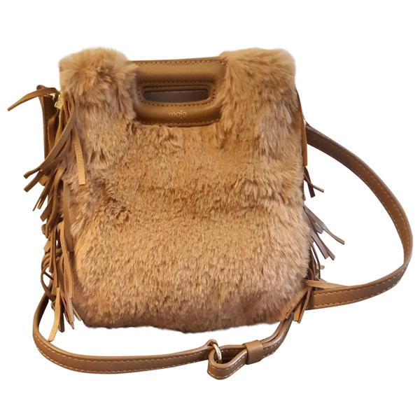 Pre-owned Maje Sac M Beige Handbag | ModeSens