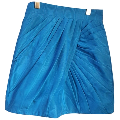 Pre-owned Andrew Gn Mini Skirt In Blue