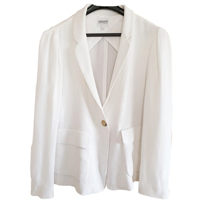 Pre-owned Armani Collezioni Short Waistcoat In White