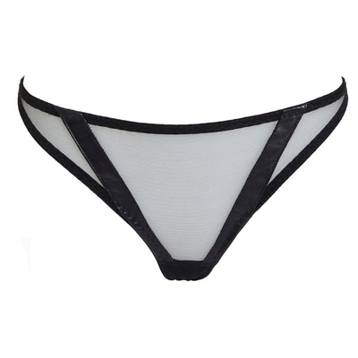 Something Wicked Nina Leather & Mesh Thong