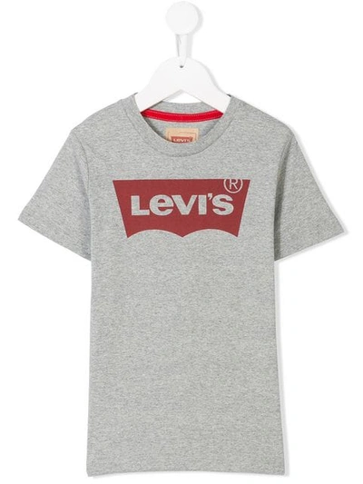 Levi's Kids' Big Boys Batwing Logo T-shirt In Grey