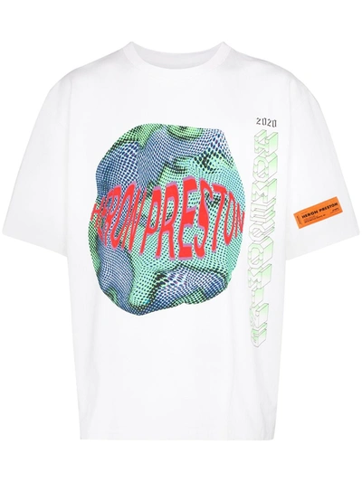 Heron Preston White X Homecoming Logo Cotton T-shirt In 白色