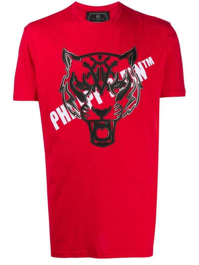 Philipp Plein Plein Tiger T-shirt In Red