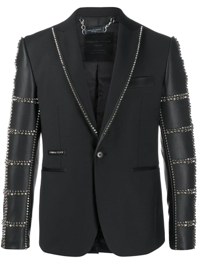 Philipp Plein Rock Band Blazer In Black