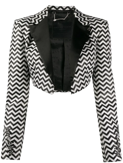 Philipp Plein Bolero Rock Cropped Jacket In Multi