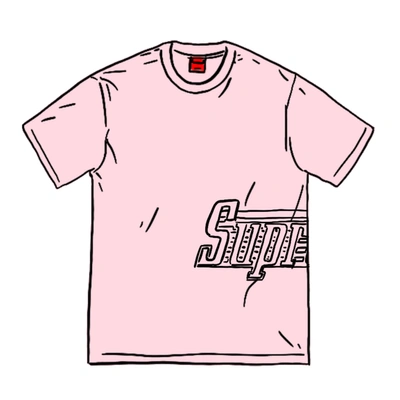 Pre-owned Supreme Side Logo S/s Top Pink