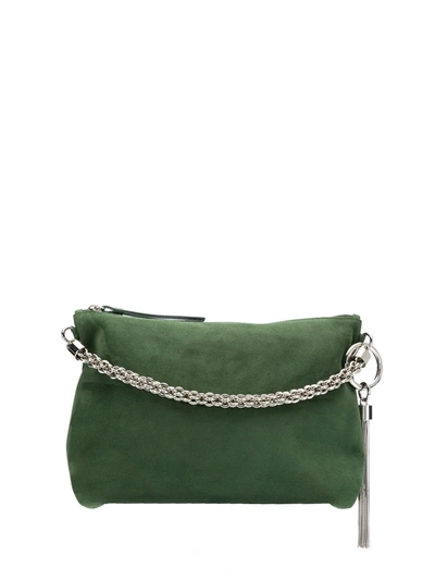 Jimmy Choo Callie Sequin-embellished Clutch Bag In Green