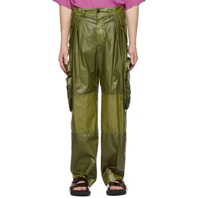 Dries Van Noten Panelled Cargo Trousers In Kaki