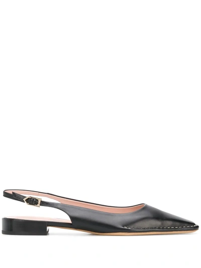 Tod's Slingback Leather Pumps In Black