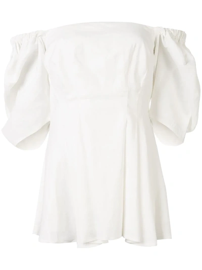 Anna Quan Danika Off-the-shoulder Blouse In White