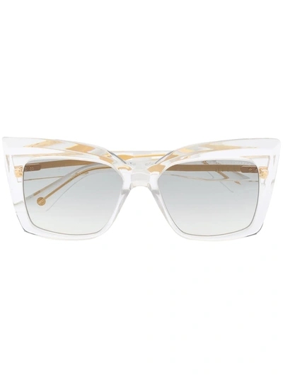 Dita Eyewear Telemaker Square-frame Sunglasses In Neutrals