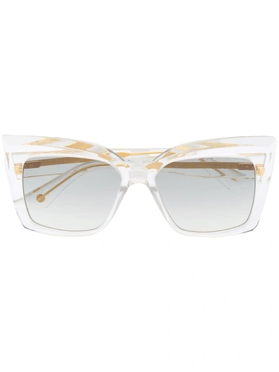 Dita Eyewear Telemaker Square-frame Sunglasses In White