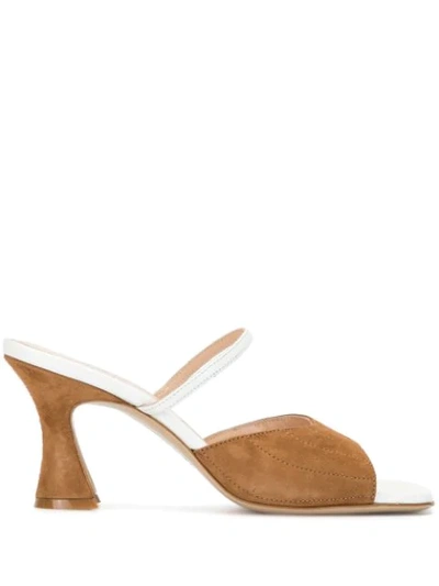Madison.maison 80mm Colour-block Mules In Brown