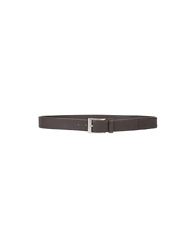 Andrea D'amico Leather Belt In Dark Brown