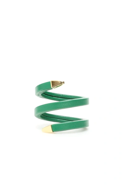 Bottega Veneta Spiral Bracelet In Green