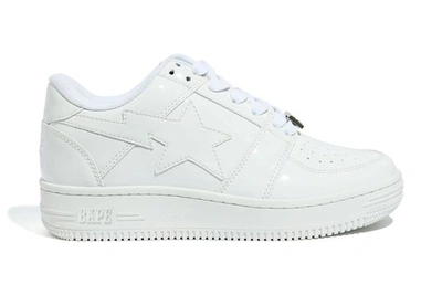 Pre-owned Bape A Bathing Ape Sta Patent White In White/white