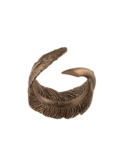 M Cohen Feather Ring In Gold
