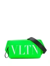 Valentino Garavani Vltn Fluorescent Leather Belt Bag In Green