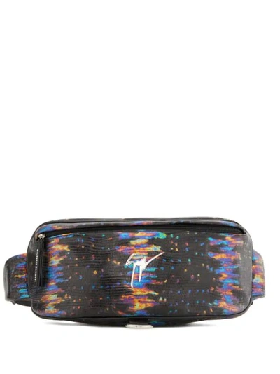 Giuseppe Zanotti Mirto Tejus-print Belt Bag In Black