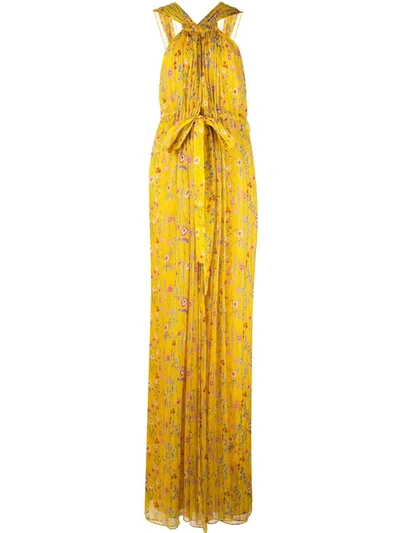 Alexis Janina Floral Wide-leg Jumpsuit In Yellow
