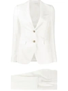 Tagliatore Three Piece Suit In White